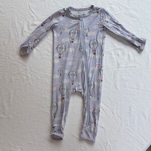 Whimsical Hot Air Balloon Baby Onesie - Light Purple